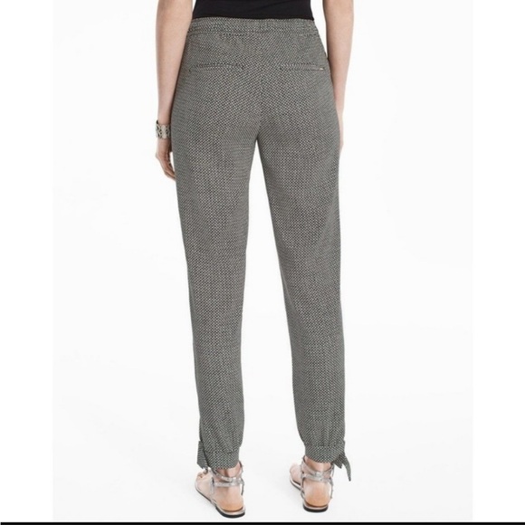 Black and white drawstring joggers - Picture 3 of 4